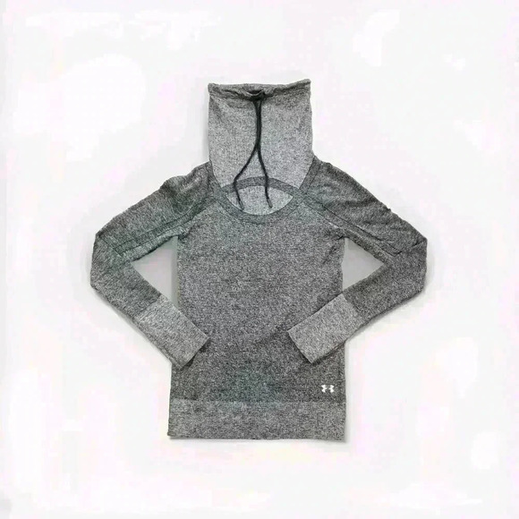 Under Armour Tops - Under Armour Sweatshirt Women Size XS Threadborne HeatGear Hoodie Gray 4498